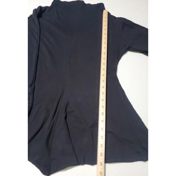 Elm Design Womens Black Long Sleeve  Zip Front Top Size Large Clubwear Lagenlook - Picture 6 of 10